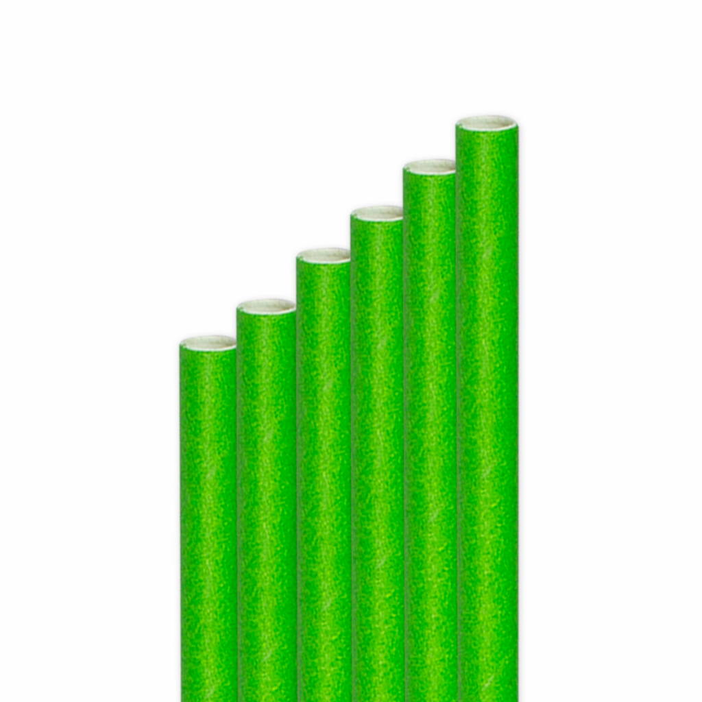 Трубочка бумажная 195*6 мм "Зеленая"
